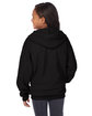 Hanes Youth EcoSmart Full-Zip Hooded Sweatshirt black ModelBack