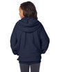 Hanes Youth EcoSmart Full-Zip Hooded Sweatshirt  ModelBack