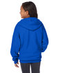 Hanes Youth EcoSmart Full-Zip Hooded Sweatshirt deep royal ModelBack