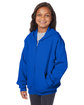 Hanes Youth EcoSmart Full-Zip Hooded Sweatshirt deep royal ModelQrt