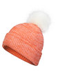 Pacific Headwear Faux Fur Pom Beanie orange/ white ModelQrt