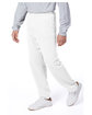 Hanes Polyester Fleece Pant white ModelQrt