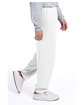 Hanes Polyester Fleece Pant white ModelSide