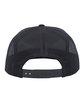 Pacific Headwear 6-Panel Arch Trucker Snapback Cap charcoal/ black ModelBack