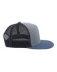 Pacific Headwear 6-Panel Arch Trucker Snapback Cap h gry/ sl bl/ bk ModelSide
