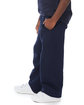 Champion Youth Powerblend Open-Bottom Fleece Pant with Pockets navy ModelSide
