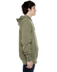 Beimar Drop Ship Unisex 8.25 oz. 80/20 Cotton/Poly Pigment-Dyed Hooded Sweatshirt OLIVE ModelSide