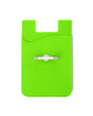 Prime Line Silicone Card Holder with Metal Ring Phone Stand lime green ModelBack