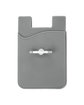 Prime Line Silicone Card Holder with Metal Ring Phone Stand gray ModelBack
