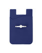 Prime Line Silicone Card Holder with Metal Ring Phone Stand navy blue ModelBack