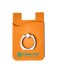 Prime Line Silicone Card Holder with Metal Ring Phone Stand orange DecoFront