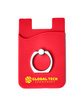 Prime Line Silicone Card Holder with Metal Ring Phone Stand red DecoFront