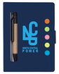 Prime Line Eco Stowaway Sticky Jotter With Pen blue DecoFront