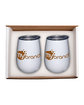 Prime Line Duo Vacuum Stemless Wine Tumbler Gift Set white DecoFront