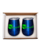 Prime Line Duo Vacuum Stemless Wine Tumbler Gift Set blue DecoFront