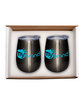 Prime Line Duo Vacuum Stemless Wine Tumbler Gift Set gunmetal DecoFront