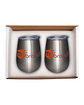 Prime Line Duo Vacuum Stemless Wine Tumbler Gift Set silver DecoFront
