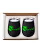 Prime Line Duo Vacuum Stemless Wine Tumbler Gift Set black DecoFront