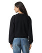 American Apparel Ladies' ReFlex Fleece Crewneck Sweatshirt black ModelBack