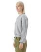 American Apparel Ladies' ReFlex Fleece Crewneck Sweatshirt heather grey ModelSide