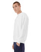 American Apparel Unisex ReFlex Fleece Crewneck Sweatshirt white ModelSide