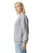 American Apparel Unisex ReFlex Fleece Crewneck Sweatshirt heather grey ModelSide
