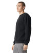 American Apparel Unisex ReFlex Fleece Crewneck Sweatshirt black ModelSide