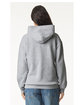 American Apparel Unisex ReFlex Fleece Pullover Hooded Sweatshirt heather grey ModelBack