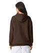 American Apparel Unisex ReFlex Fleece Pullover Hooded Sweatshirt brown ModelBack