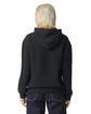 American Apparel Unisex ReFlex Fleece Pullover Hooded Sweatshirt black ModelBack
