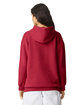 American Apparel Unisex ReFlex Fleece Pullover Hooded Sweatshirt cardinal ModelBack