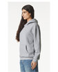 American Apparel Unisex ReFlex Fleece Pullover Hooded Sweatshirt heather grey ModelSide