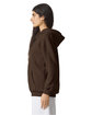 American Apparel Unisex ReFlex Fleece Pullover Hooded Sweatshirt brown ModelSide