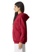American Apparel Unisex ReFlex Fleece Pullover Hooded Sweatshirt cardinal ModelSide