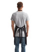 Artisan Collection by Reprime Unisex Barley Contrast Stitch Recycled Bib Apron black/ charcoal ModelBack