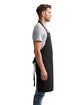 Artisan Collection by Reprime Unisex Barley Contrast Stitch Recycled Bib Apron black/ charcoal ModelSide