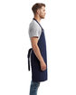 Artisan Collection by Reprime Unisex Barley Contrast Stitch Recycled Bib Apron navy/ camel ModelSide