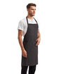 Artisan Collection by Reprime Unisex 'Colours' Recycled Bib Apron with Pocket black denim ModelQrt