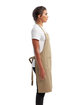 Artisan Collection by Reprime Unisex 'Colours' Recycled Bib Apron with Pocket khaki ModelSide