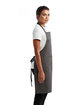 Artisan Collection by Reprime Unisex 'Colours' Recycled Bib Apron with Pocket dark grey ModelSide