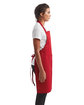 Artisan Collection by Reprime Unisex 'Colours' Recycled Bib Apron with Pocket red ModelSide