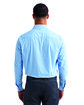 Artisan Collection by Reprime Men's Microcheck Gingham Long-Sleeve Cotton Shirt LT BLUE/ WHITE ModelBack