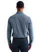 Artisan Collection by Reprime Men's Microcheck Gingham Long-Sleeve Cotton Shirt BLACK/ WHITE ModelBack