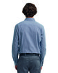 Artisan Collection by Reprime Men's Microcheck Gingham Long-Sleeve Cotton Shirt NAVY/ WHITE ModelBack