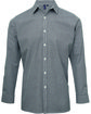 Artisan Collection by Reprime Men's Microcheck Gingham Long-Sleeve Cotton Shirt BLACK/ WHITE OFFront