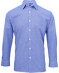 Artisan Collection by Reprime Men's Microcheck Gingham Long-Sleeve Cotton Shirt NAVY/ WHITE OFFront