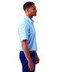 Artisan Collection by Reprime Men's Microcheck Gingham Short-Sleeve Cotton Shirt lt blue/ white ModelSide