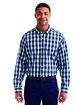 Artisan Collection by Reprime Men's Mulligan Check Long-Sleeve Cotton Shirt  