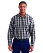 Artisan Collection by Reprime Men's Mulligan Check Long-Sleeve Cotton Shirt  