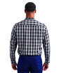 Artisan Collection by Reprime Men's Mulligan Check Long-Sleeve Cotton Shirt  ModelBack